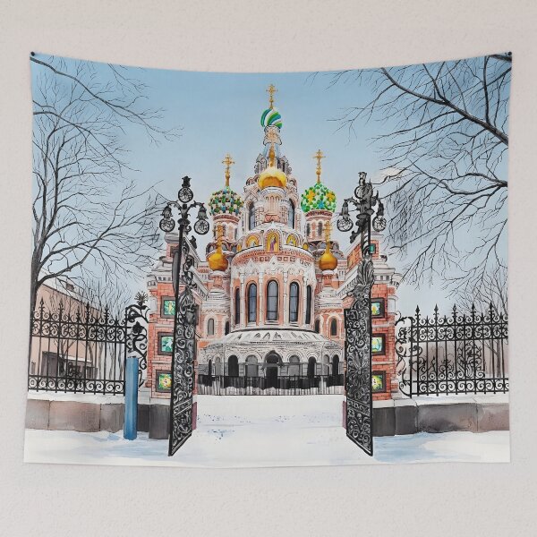 Item preview, Church of the Savior on Blood St Petersburg Winter Wall Art designed and sold by POSTERIOCREW.