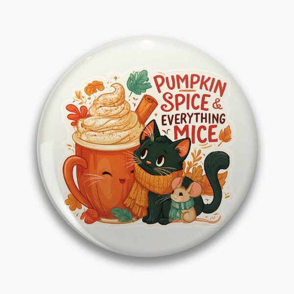 Item preview, Pumpkin Spice & Everything Mice Kitten And Mouse designed and sold by ByNicoleSara.