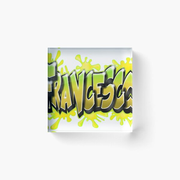Item preview, FRANCESCO Name Graffiti Yellow v2 – Cool Custom Street Art Gift designed and sold by BlachGallery.