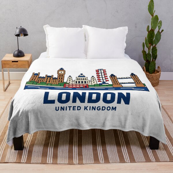 Item preview, London Skyline with Red Double Decker designed and sold by Beyond Destinations.