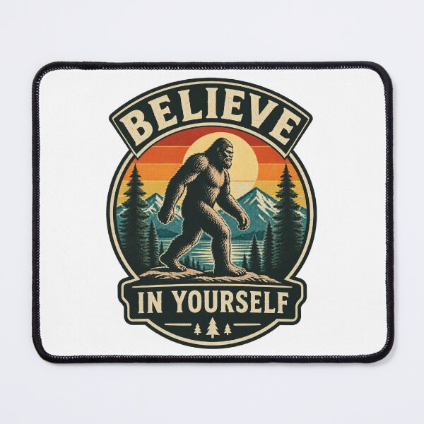 Item preview, Vintage Sasquatch Bigfoot Believe In Yourself Motivational Design for Bigfoot Enthusiasts PERFECT GIFT FOR YOU AND FRIENDS designed and sold by Cabowman.