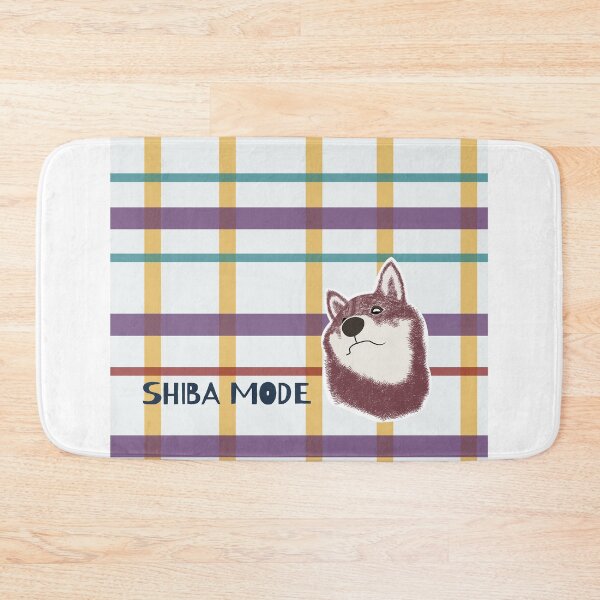 Item preview, Deep Purple plaid with Purple Shiba Inu designed and sold by ShibaCruise-On.