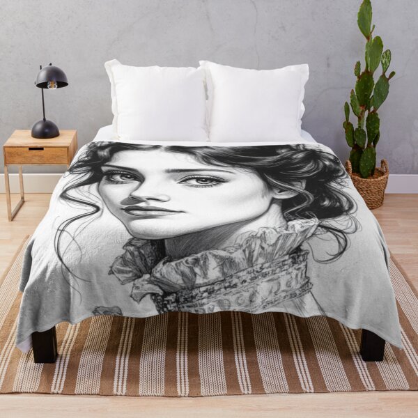 Item preview, Timeless Grace - Victorian Monochrome Portrait Illustration designed and sold by nhk999.