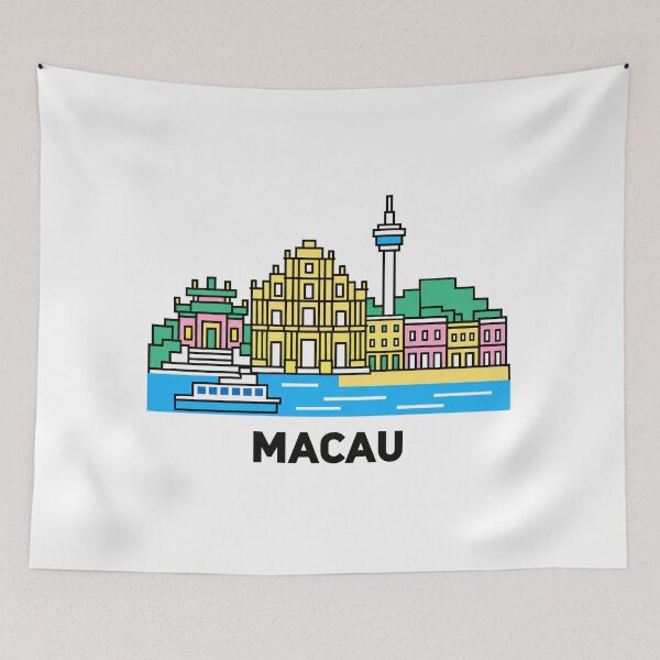 Item preview, Macau Skyline with Historic Landmarks designed and sold by Beyond Destinations.