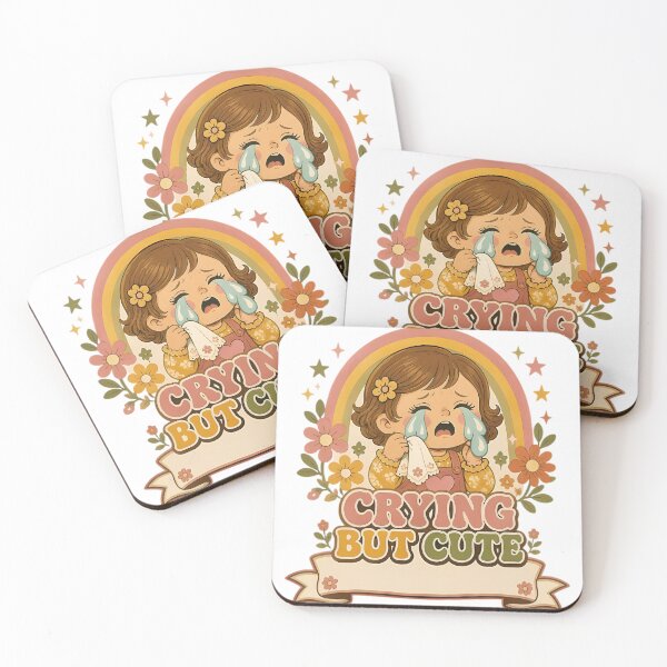 Item preview, Crying But Cute Retro 70s Art designed and sold by Artisan-Vault.