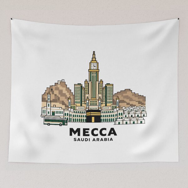 Item preview, Mecca Skyline with Kaaba and Clock Tower designed and sold by Beyond Destinations.