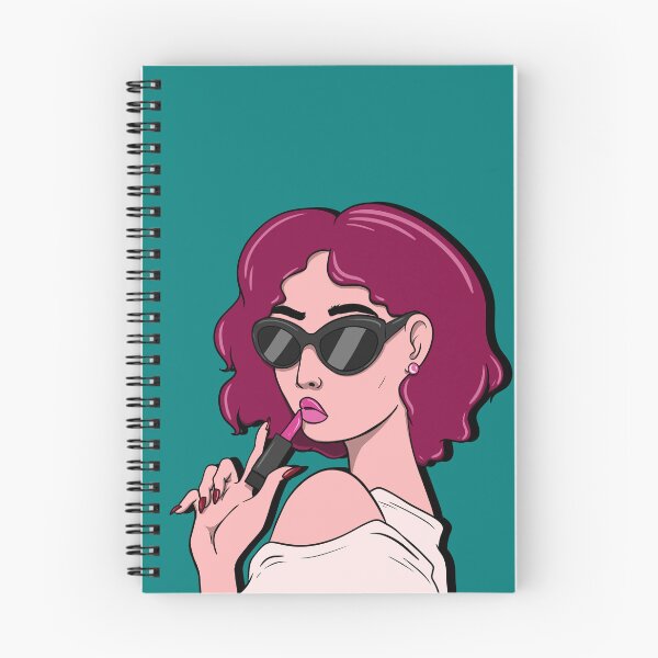 Item preview, Beautiful Woman Putting on Lipstick in Bright Colour designed and sold by avellis illustrations.