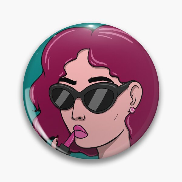 Item preview, Beautiful Woman Putting on Lipstick in Bright Colour designed and sold by avellis illustrations.