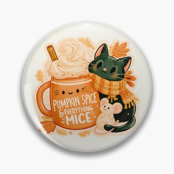 Item preview, Pumpkin Spice & Everything Mice Cute Kitten And Mouse designed and sold by ByNicoleSara.