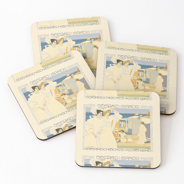 Item preview, Seebad Grado Adriatic Bathers 1906 designed and sold by artofuniverse.