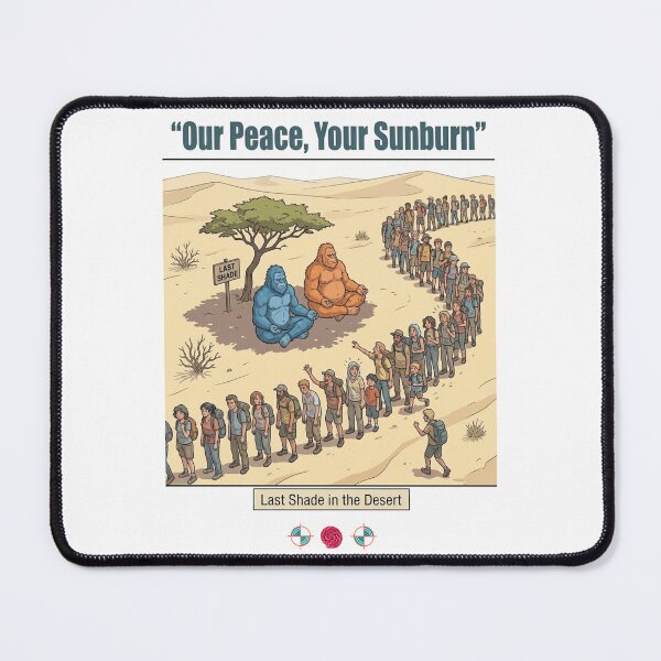 Item preview, Our Peace Your Sunburn - Bigfoot Desert Yoga Meme designed and sold by Whimsy Trail Co.