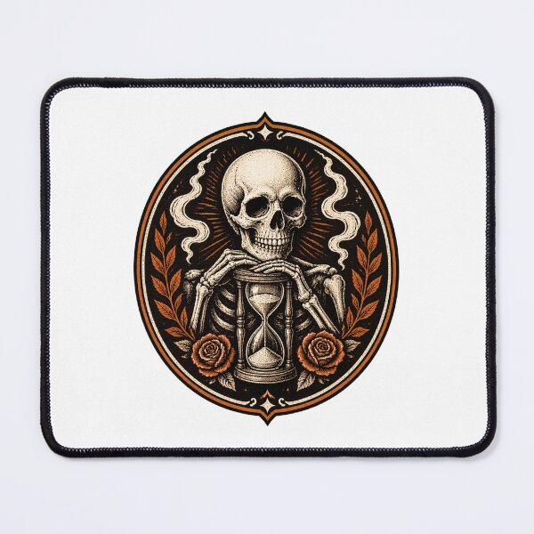 Item preview, Memento Mori Coin Design - Vintage Skull and Hourglass Illustration PERFECT GIFT FOR YOU AND FRIENDS designed and sold by Zhsarc.