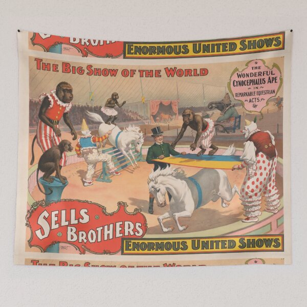 Item preview, Sells Brothers Circus Ape Riders 1895 designed and sold by artofuniverse.