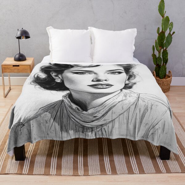 Item preview, Silver Screen Elegance - Vintage Glamour Portrait Sketch designed and sold by nhk999.