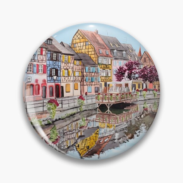 Item preview, Colmar France Wall Art – Alsace Village Cityscape Painting designed and sold by POSTERIOCREW.