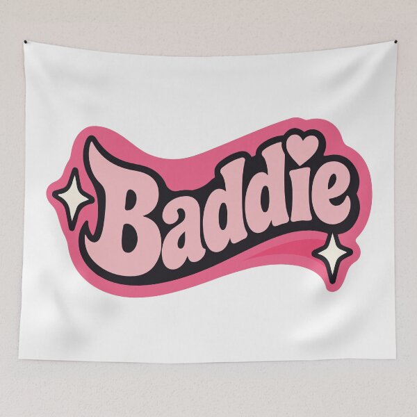 Item preview, Pink Baddie Retro Typography Feminine Y2K Aesthetic Design designed and sold by FemmePod.