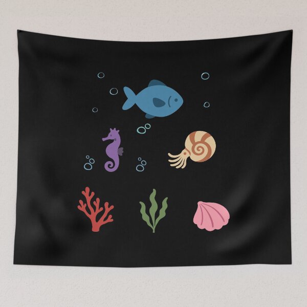 Item preview, Fish, underwater, children, seahorse, nautilus designed and sold by Sir-Freaky.