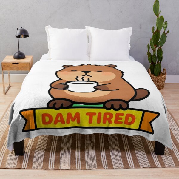 Item preview, Funny Tired Coffee Beaver Pun designed and sold by Arc2020.