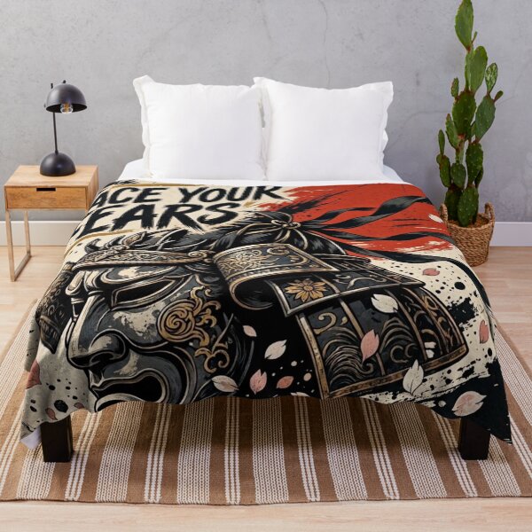 Item preview, Face Your Fears Japanese Samurai Warrior Discipline Over Doubt Aesthetic designed and sold by Dogandesighn.