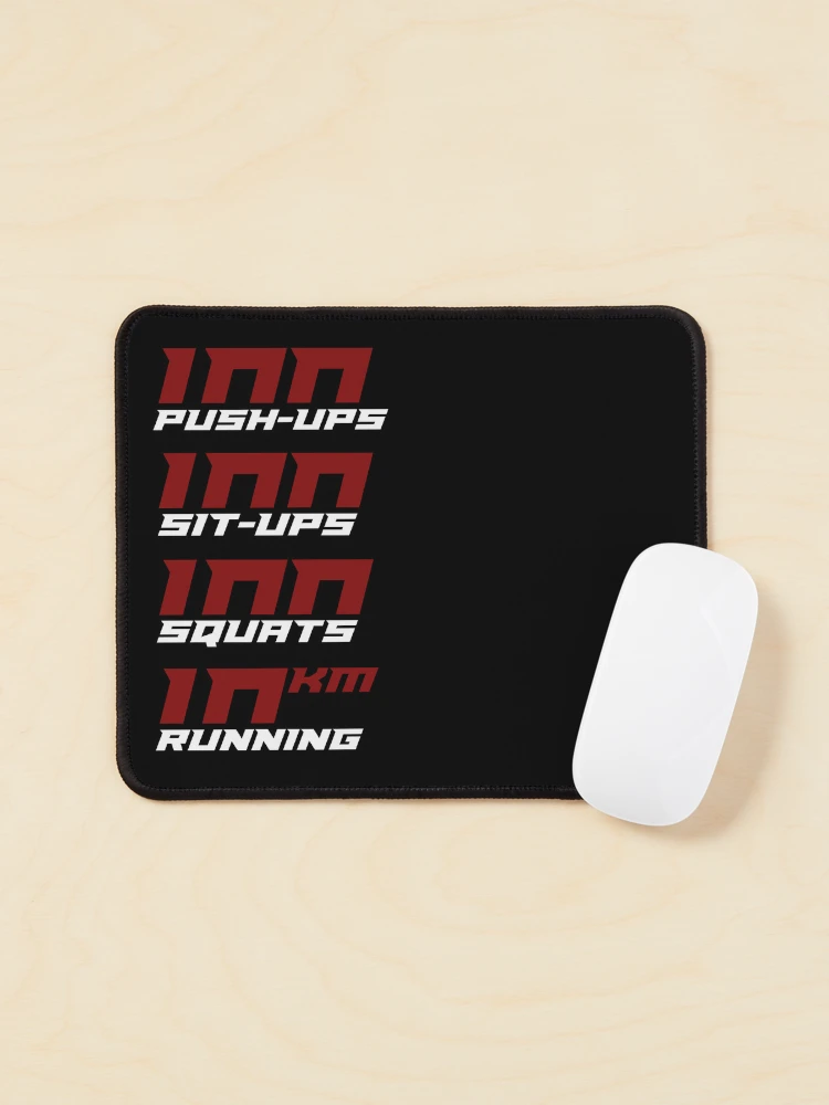 Thumbnail 1 of 5, Mouse Pad, Workout Routine designed and sold by Konichiyawa.