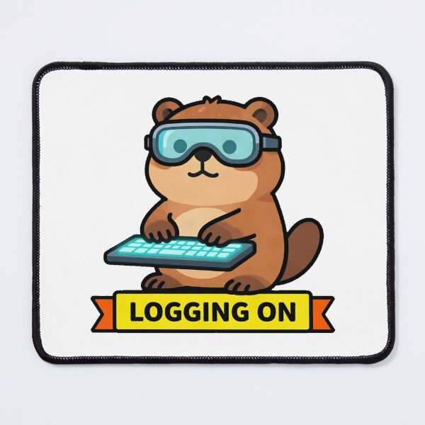 Item preview, Cyberpunk Hacker Beaver Logging On designed and sold by Arc2020.