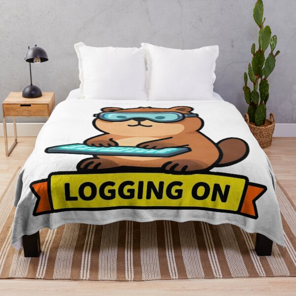 Item preview, Cyberpunk Hacker Beaver Logging On designed and sold by Arc2020.