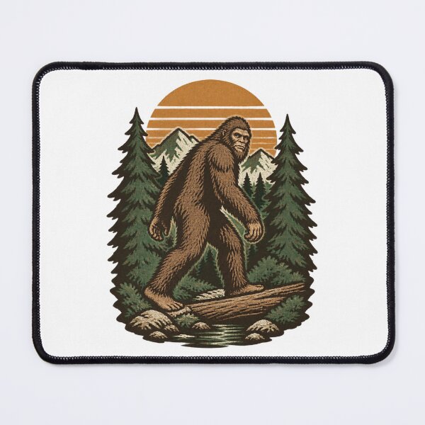 Item preview, Bigfoot in the Forest Mysterious Creature Nature Illustration PERFECT GIFT FOR YOU AND FRIENDS designed and sold by wakandaforeva11.