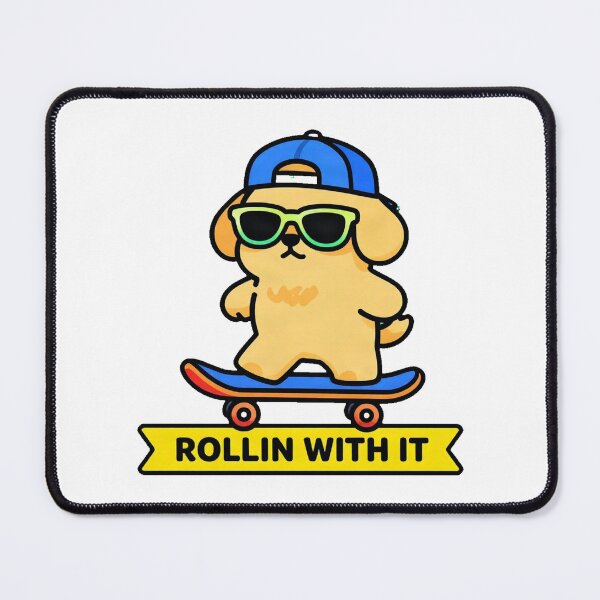 Item preview, Retro Skater Golden Retriever Dog designed and sold by Arc2020.