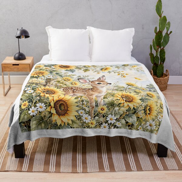 Item preview, Deer and Sunflowers designed and sold by arleen315.