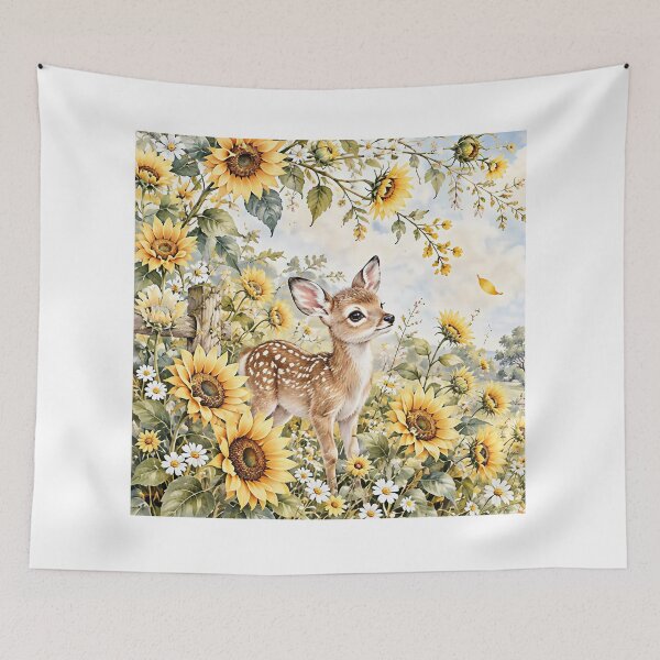 Item preview, Deer and Sunflowers designed and sold by arleen315.