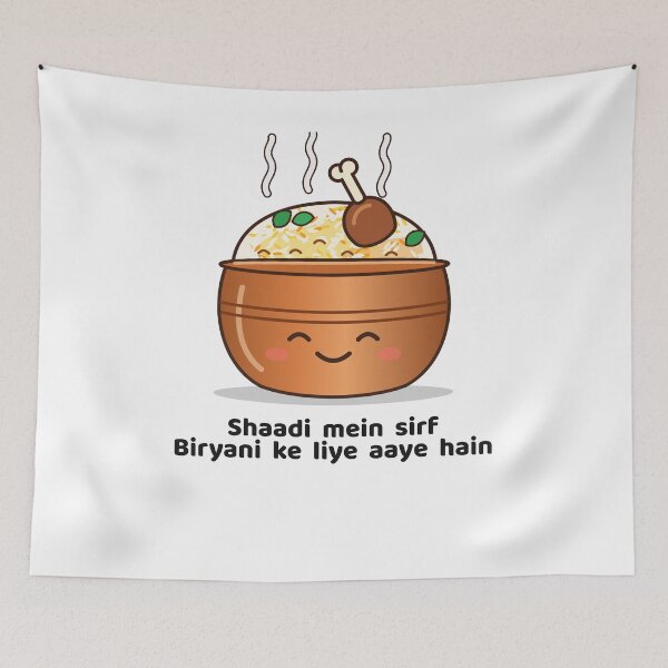 Item preview, Shaadi Mein Sirf Biryani - Funny Desi Wedding designed and sold by Chai & Chaos.