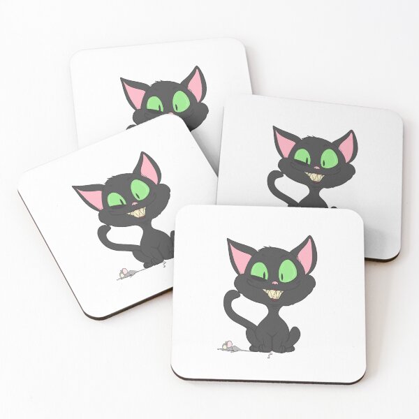 Item preview, Spooky Halloween Cat Caught a Mouse designed and sold by avellis illustrations.