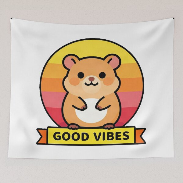 Item preview, Retro Vintage Sunset Golden Hamster designed and sold by Arc2020.