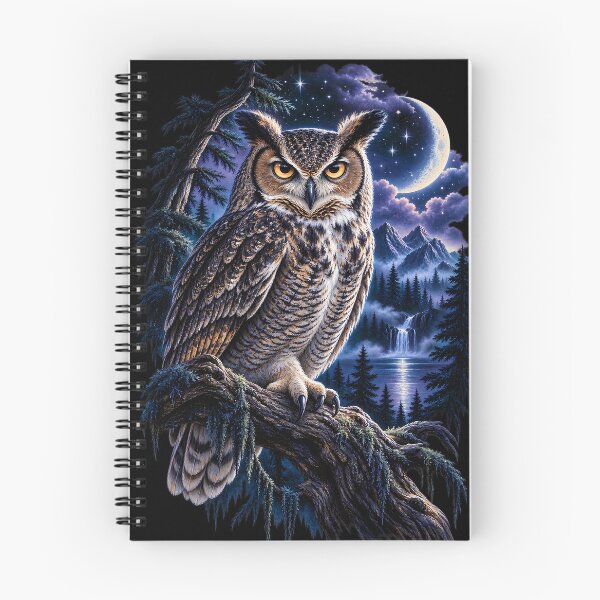Item preview, Midnight Owl – Mystical Moonlit Forest designed and sold by RkskArt.