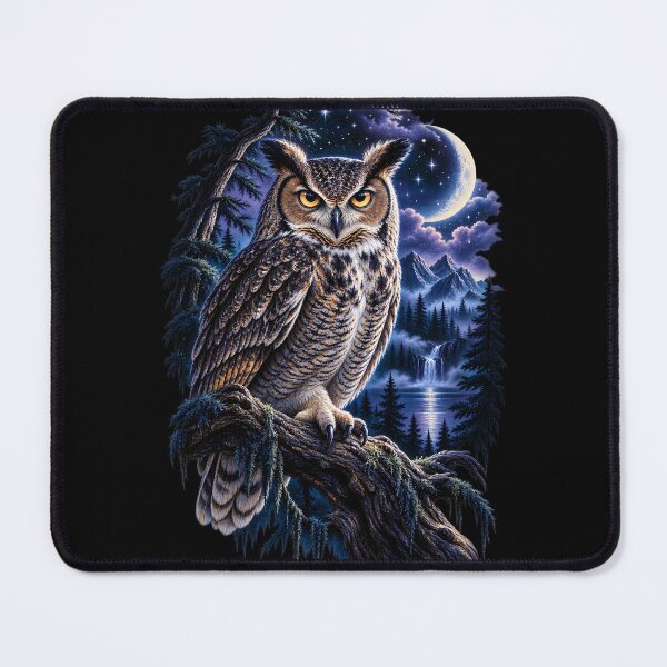 Item preview, Midnight Owl – Mystical Moonlit Forest designed and sold by RkskArt.