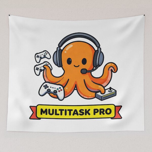 Item preview, Retro Gaming Octopus Tentacle Master designed and sold by Arc2020.