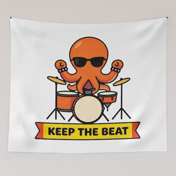 Item preview, Heavy Metal Drummer Octopus Rocker designed and sold by Arc2020.
