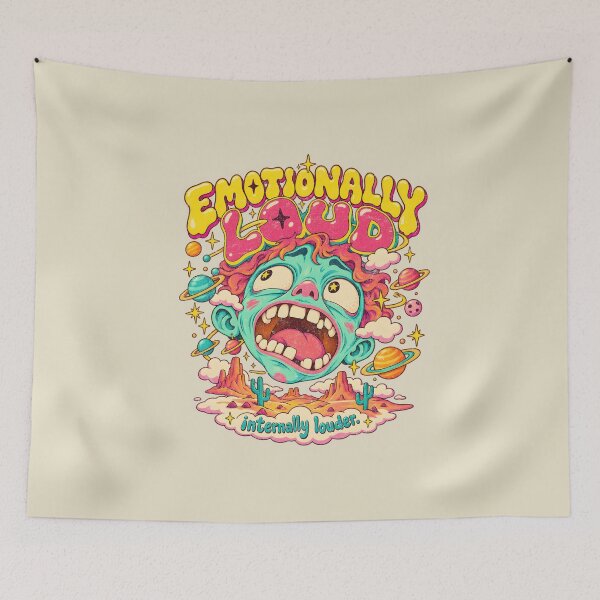 Item preview, Emotionally Loud Internally Louder – Colorful Cosmic Monster designed and sold by AwesomeBeyondLimits.