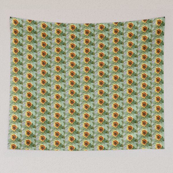 Item preview, Wet Sunflower Blooming in Warm Yellow and Rufous Red designed and sold by Georgia Mizuleva.