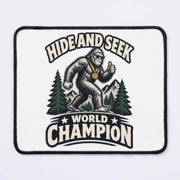 Item preview, Funny Bigfoot Hide and Seek World Champion Illustration LIMITED EDITION designed and sold by wakandaforeva11.