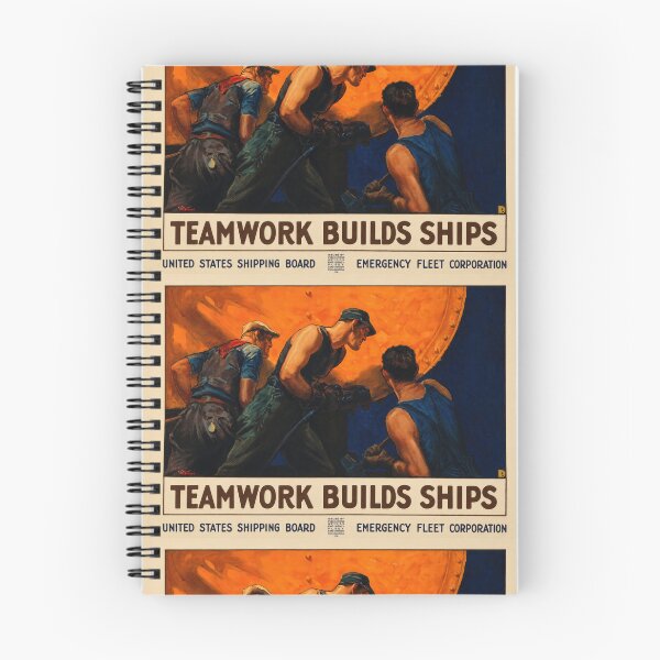 Item preview, Teamwork Builds Ships Wartime Advertisement designed and sold by artofuniverse.