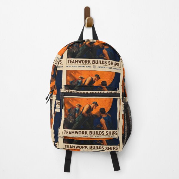 Item preview, Teamwork Builds Ships Wartime Advertisement designed and sold by artofuniverse.