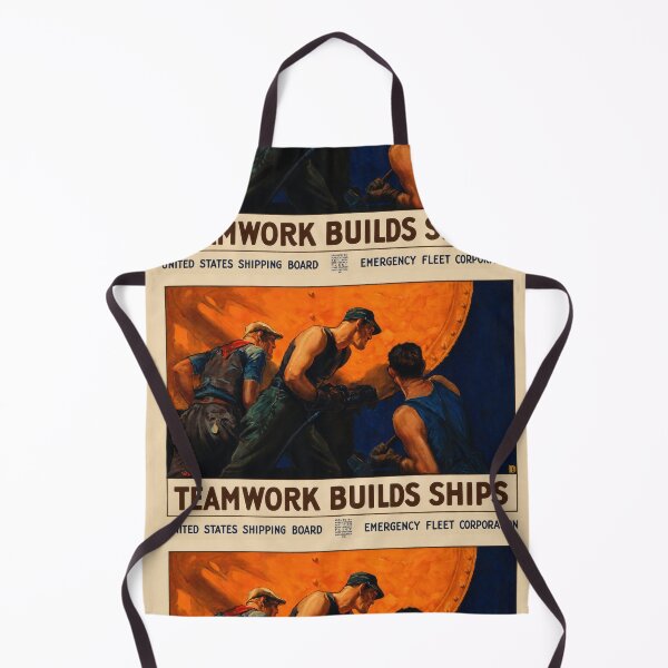Item preview, Teamwork Builds Ships Wartime Advertisement designed and sold by artofuniverse.