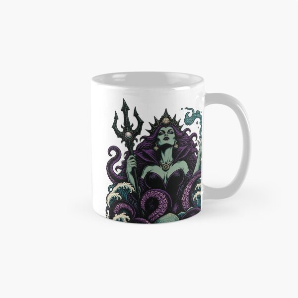 Item preview, Mystical Sea Witch Illustration with Oceanic Elements designed and sold by Lucky Bubble Smile Shop.