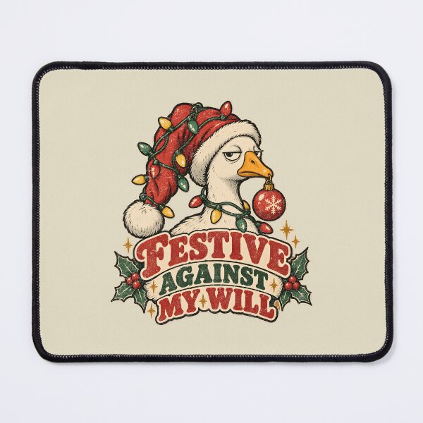 Item preview, Festive Against My Will – Grumpy Christmas Goose designed and sold by AwesomeBeyondLimits.