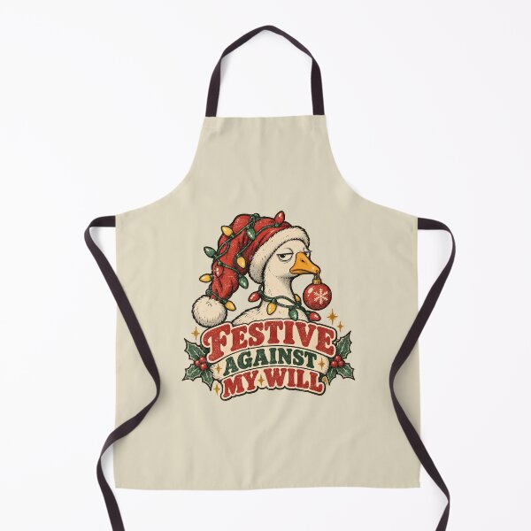 Item preview, Festive Against My Will – Grumpy Christmas Goose designed and sold by AwesomeBeyondLimits.
