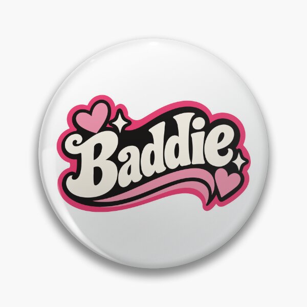 Item preview, Pink Heart Baddie Retro Typography Girly Y2K Aesthetic designed and sold by FemmePod.