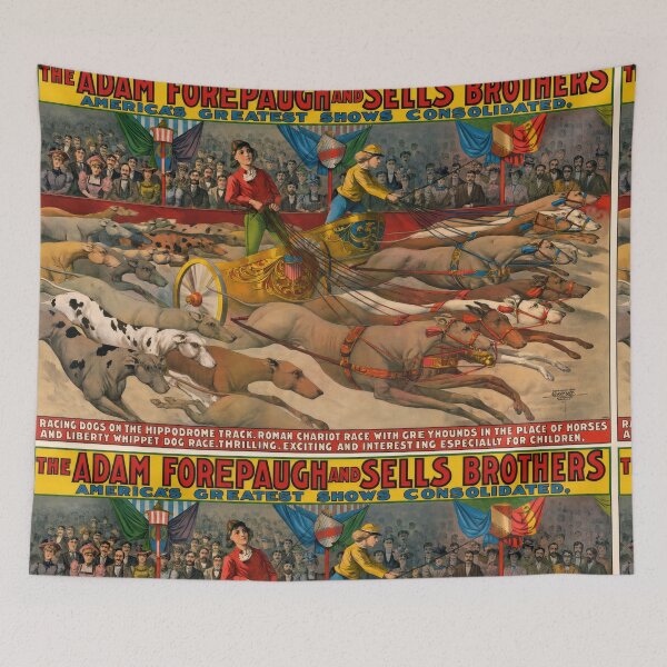Item preview, Forepaugh Sells Brothers Greyhound Chariot Race designed and sold by artofuniverse.
