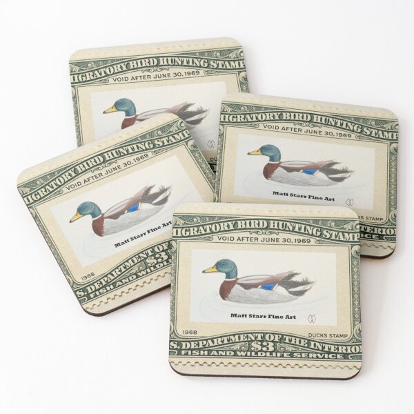 Item preview, Migratory Bird Hunting Stamp with mallard duck  designed and sold by Matt Starr Fine Art .