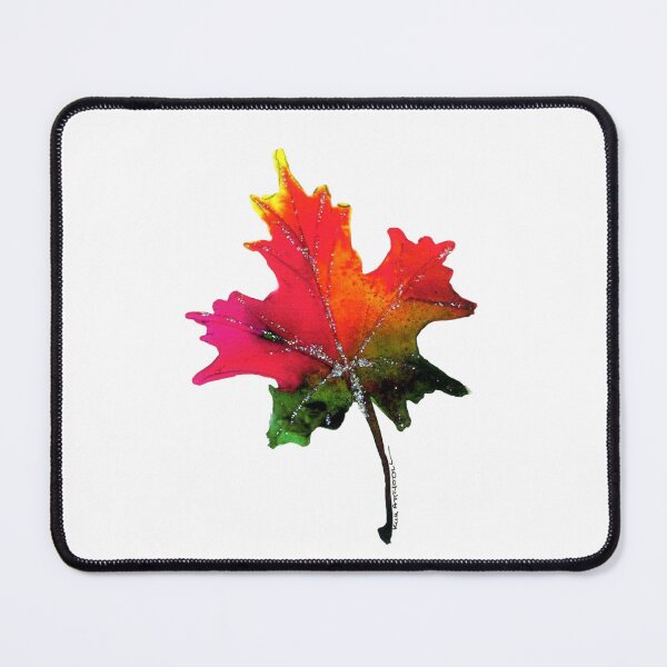 Item preview, Autumn maple leaf with frost, original watercolor. designed and sold by aswoa.